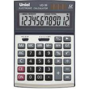 Калькулятор №UD 36  "Uniel" 12 разр.,двойное питание, подъемный дисплей (19*14 см)