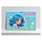 Альбом 20 л. "Академия" (Яркая девочка) №317 (15394) склейка.лак