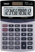 Калькулятор №UD 44 "Uniel" 12 разр., (17*12 см) двойное питание